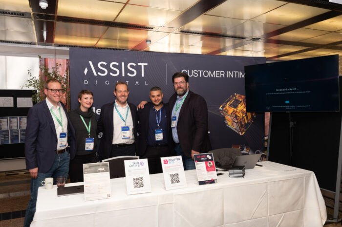 assist digital booth setup at caces event